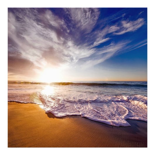 ビーチシーサンセットサンサンサンサンサンライトサンドコースト フォトプリント            (正面)