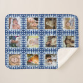 ビーチシーシェフェイクルキルテ航海のートコラージュ シェルパブランケット (正面(横))