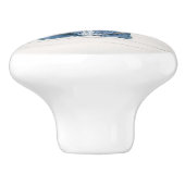 ビーチシーシェモダンルネイビーブルーホワイトバーンウッド セラミックノブ (側面)