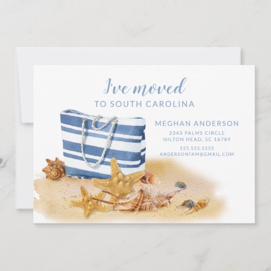 ビーチシーシェルの移動発表 招待状 (正面)