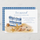 ビーチシーシェルの移動発表 招待状 (正面/裏面)