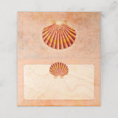 ビーチシーシェルエレガントウェディング婚約イベント プレイスカード (外部開封)