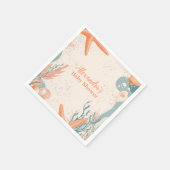 ビーチシーシェルエレガントベビーシャワー スタンダードカクテルナプキン (角)