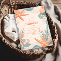 ビーチシーシェルエレガントベビーシャワー