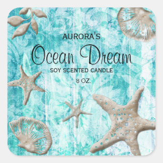 ビーチシーシェルキャンドル製品ラベル包装 スクエアシール