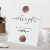 ビーチシーシェルクラムウェディングカード&ギフト 台座サイン (インサイチュ)