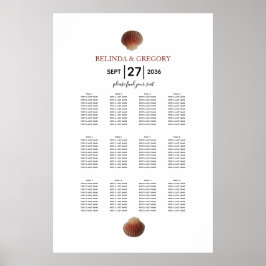 ビーチシーシェルク結婚ラムの座席表 ポスター