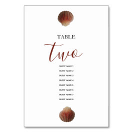 ビーチシーシェルク結婚ラムズゲスト名 テーブルナンバー