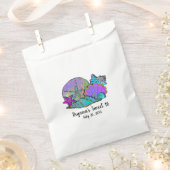 ビーチシーシェルグリッタースパークルバースデーパーティー フェイバーバッグ (クリップ留めされた状態)