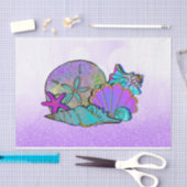 ビーチシーシェルグリッタースパークルバースデーパーティー 薄葉紙 (クラフト)