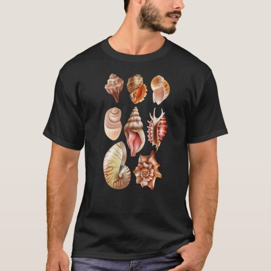 ビーチシーシェルコレクターシェルシーシェル Tシャツ (正面)