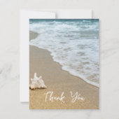 ビーチシーシェルサンキューメッセージカード 案内状 (正面)