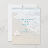 ビーチシーシェルサンキューメッセージカード 案内状 (裏面)