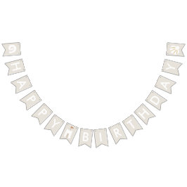 ビーチシーシェルサンドキャッスルヒトデハッピーバースデー バンティングフラッグ