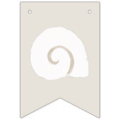 ビーチシーシェルサンドキャッスルヒトデハッピーバースデー バンティングフラッグ (第1の旗)