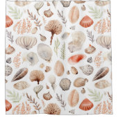 ビーチシーシェルシーサイドコースト シャワーカーテン (正面)