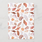 ビーチシーシェルズウォーターカラーコースタルシックフラット メニュー (裏面)