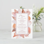 ビーチシーシェルズウォーターカラーコースタルシックフラット メニュー (スタンド正面)