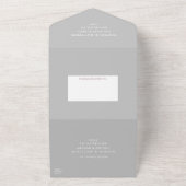 ビーチシーシェルズウォーターカラーコースタルシック結婚ズ オールインワン招待状 (外側)