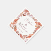 ビーチシーシェルズウォーターカラーコースタルシック結婚ズ スタンダードカクテルナプキン (角)
