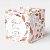 ビーチシーシェルズウォーターカラーコースタルシック結婚ズ フェイバーボックス (正面サイド)