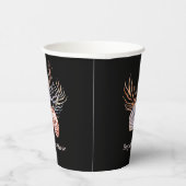 ビーチシーシェルズウォーターカラーコースタルシ結婚ックのPa 紙コップ (右)