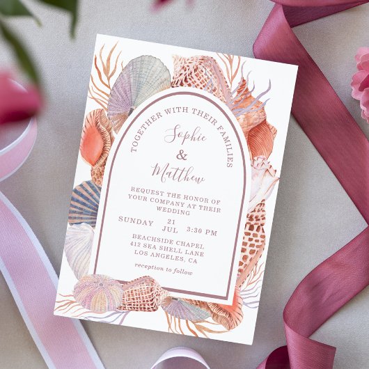 ビーチシーシェルズウォーターカラーコースト結婚ーズ