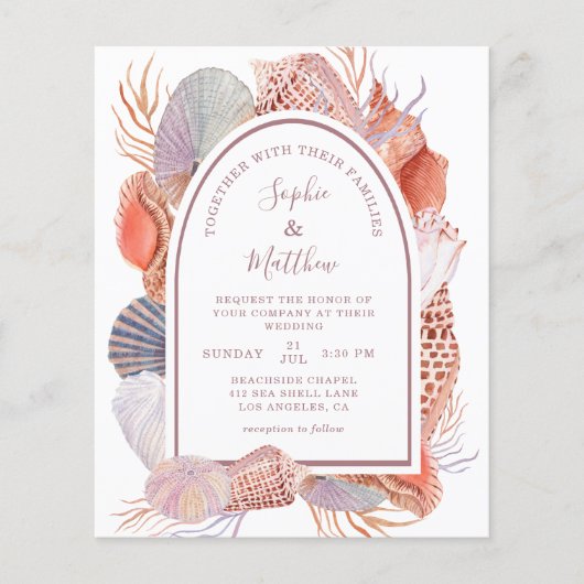 ビーチシーシェルズウォーターカラーコースト結婚ーズ (正面)