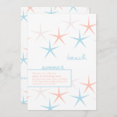 ビーチシーシェルズサマーパーティの招待状 招待状 (正面/裏面)