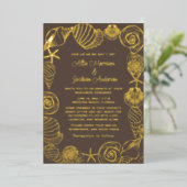 ビーチシーシェルズサンドシーサイ結婚ズ 箔シーズンカード (立ち正面)