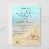 ビーチシーシェルズサンドブライダルシャワー 招待状 (正面)