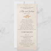 ビーチシーシェルズサンド結婚式 プログラムブライダルパーティ (正面)