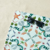 ビーチシーシェルズシーライフパターン ビーチタオル (インサイチュ)