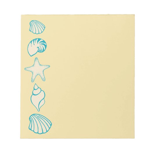 ビーチシーシェルズメモ帳 ノートパッド (正面)