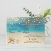 ビーチシーシェルズライト結婚式招待状 招待状 (スタンド正面)