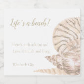 ビーチシーシェルデザインボトル リキュールボトルラベル (シングルラベル)