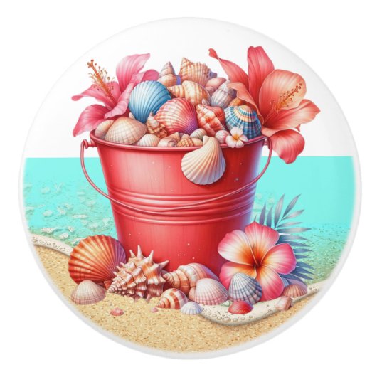 ビーチシーシェルドロワノブ – SRF セラミックノブ (正面)