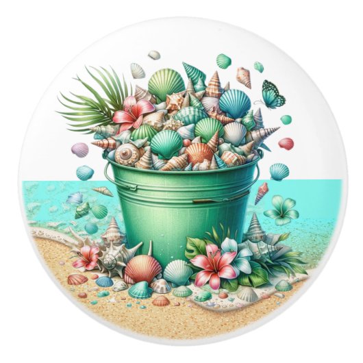 ビーチシーシェルドロワノブ – SRF セラミックノブ (正面)