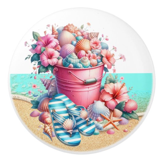 ビーチシーシェルドロワノブ – SRF セラミックノブ (正面)