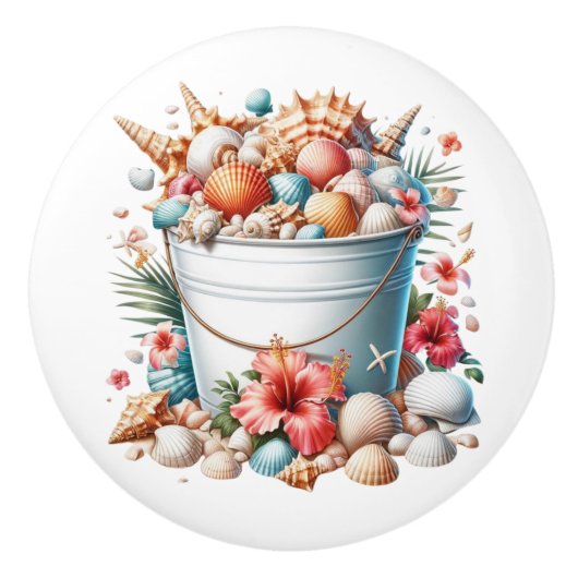 ビーチシーシェルドロワノブ – SRF セラミックノブ (正面)