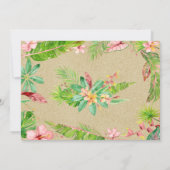 ビーチシーシェルパームツリーシー結婚フローラ 招待状 (裏面)