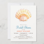 ビーチシーシェルブライダルシャワー招待 招待状 (正面)