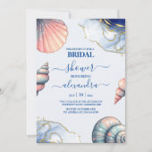 ビーチシーシェルブライダルシャワー 招待状 (正面)