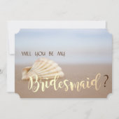 ビーチシーシェルブリーズメイドカード 招待状 (正面)