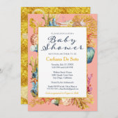 ビーチシーシェルベ航海のビーシャワー招待状 招待状 (正面/裏面)