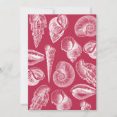 ビーチシーシェルヴィバマゼンタサマー結婚ズ 招待状 (裏面)