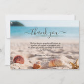 ビーチシーシェル写真お祝いの生活 サンキューカード (正面)