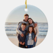 ビーチシーシェル初めてのクリスマスニューホームフォト セラミックオーナメント (裏面)