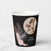 ビーチシーシェル水彩写真結婚の紙Cu 紙コップ (裏面)