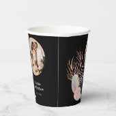 ビーチシーシェル水彩写真結婚の紙Cu 紙コップ (右)